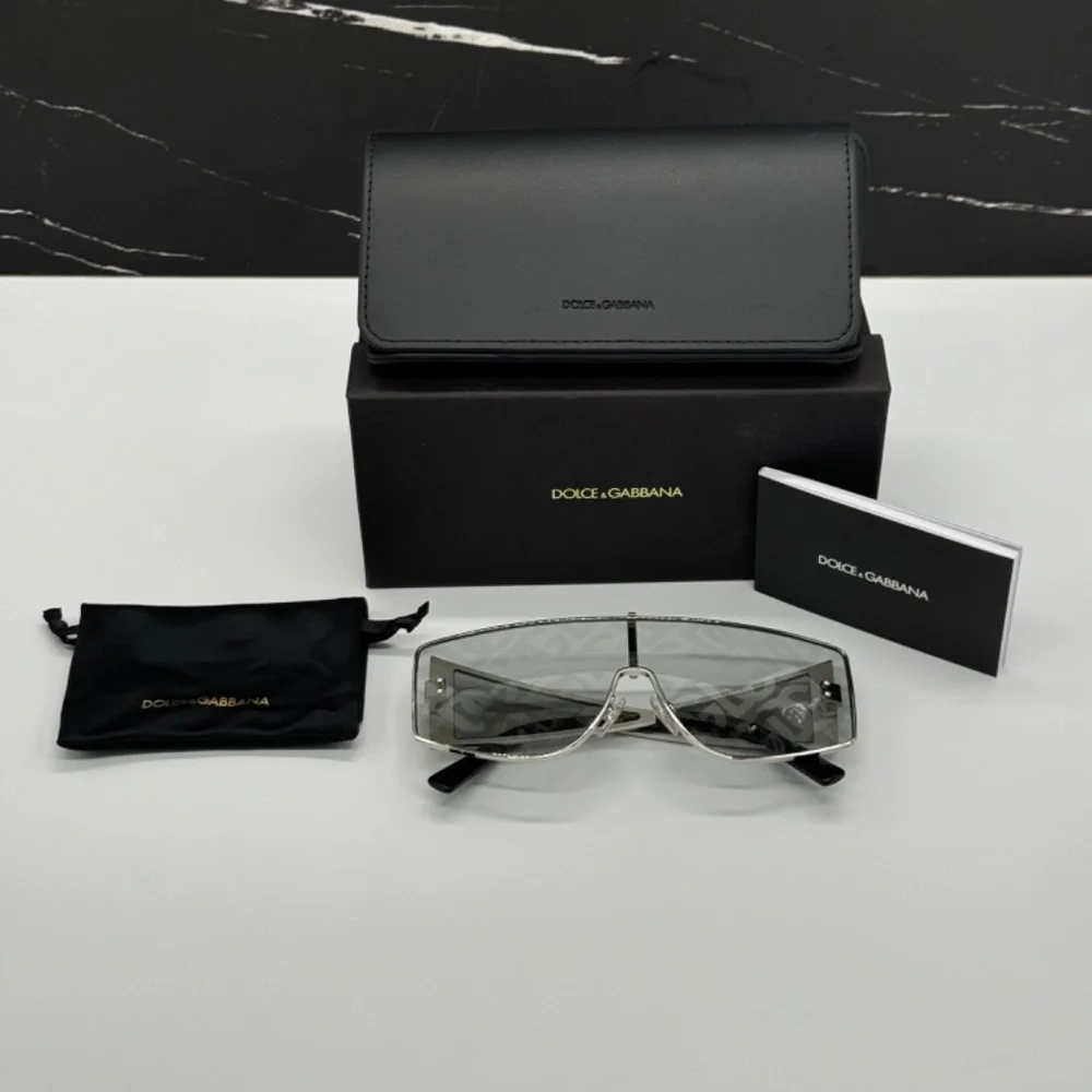 NEW DG2305 05/AL DOLCE&GABBANA SUNGLASSES OVERSIZED SILVER UNISEX EYEWEAR